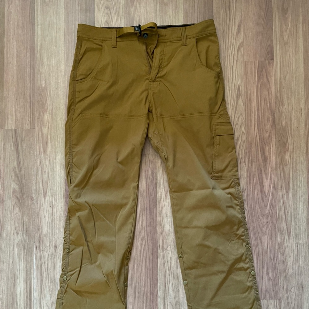 Prana outdoor, button-snap roll-up cargo pants